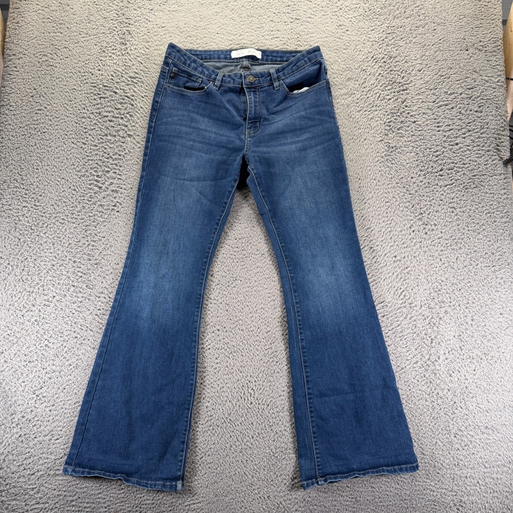 Kancan Jeans Women 11 Blue Cotton Denim Bootcut Travel Workwear Faded Stretch